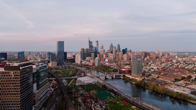 Aerial View of Pennsylvania Skyline at Daytime